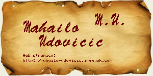Mahailo Udovičić vizit kartica